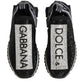 Black Silver Slip On Sorrento Sneakers Shoes