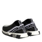 Black Silver Slip On Sorrento Sneakers Shoes