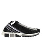 Black Silver Slip On Sorrento Sneakers Shoes