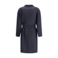 Blue Fleece Wool Coat