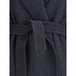 Blue Fleece Wool Coat