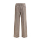 Brown Cotton Relaxed Fit Jeans