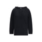 Black Wool Hoodie