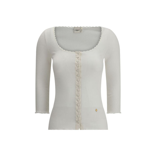 White Cotton Cardigan