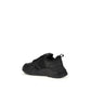 Black Polyester Athletic Sneakers