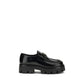 Black Calf Leather Bos Taurus Platform Loafers