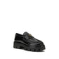 Black Calf Leather Bos Taurus Platform Loafers