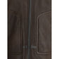 Brown Leather Biker Jacket
