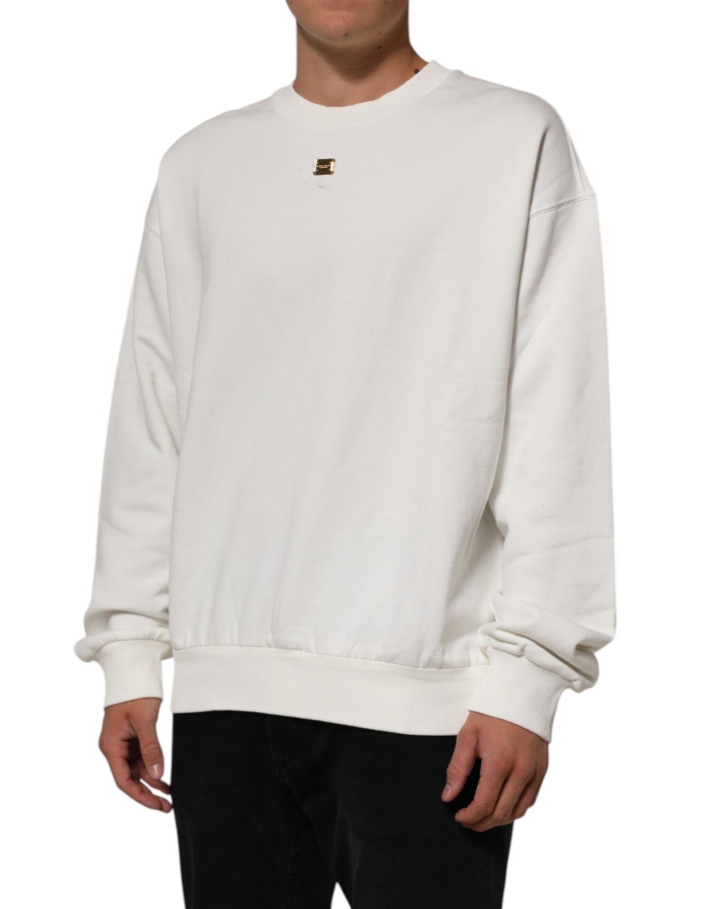 White DG Logo Crew Neck Sweatshirt Sweater