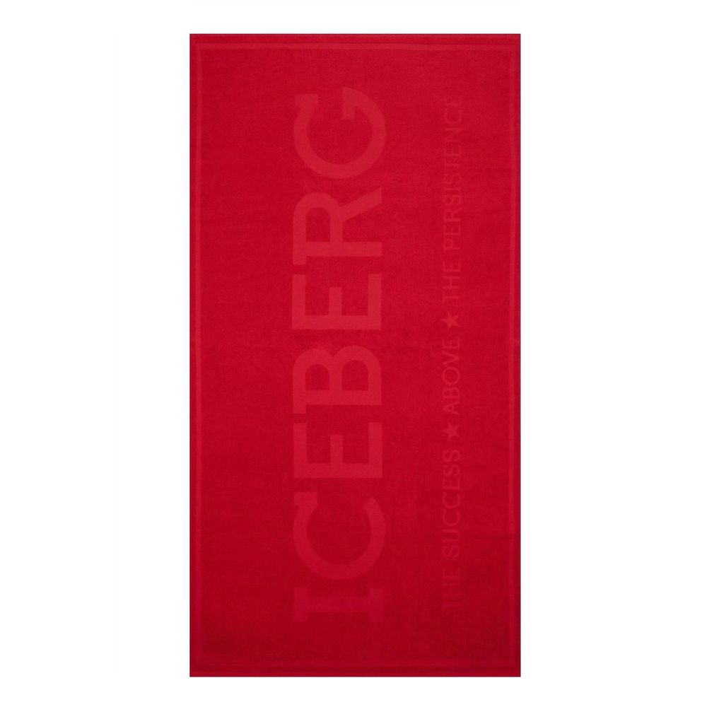 Red Cotton Men Beach Towel