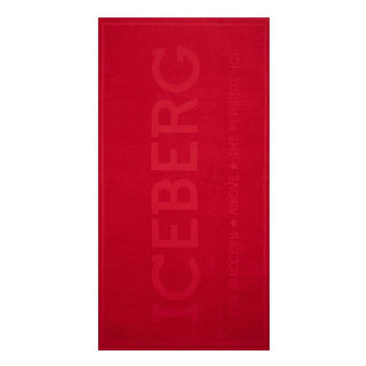 Red Cotton Men Beach Towel