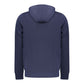 Blue Cotton Men's Hooded Sweatshirt