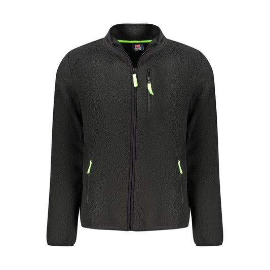 Black Polyester Men's Sweatshirt