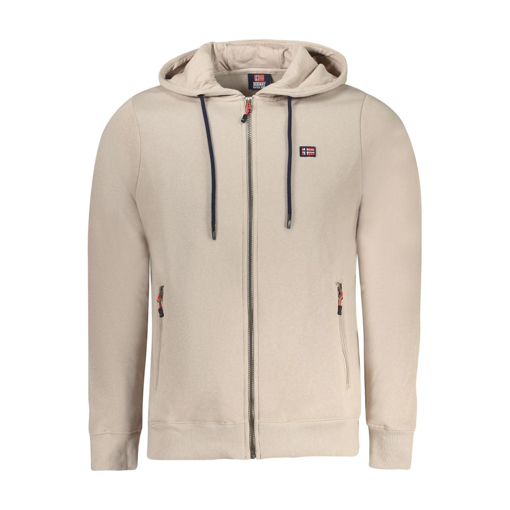 Beige Cotton Men's Hoodie