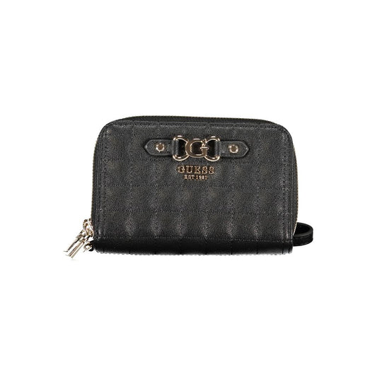 Black Polyurethane Women Wallet