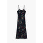 Black Polyester Women's Dress