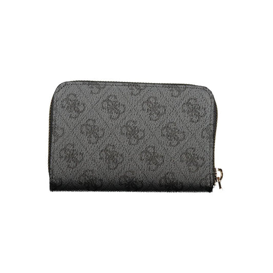Black Polyurethane Women's Wallet