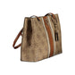 Beige Polyurethane Women Handbag