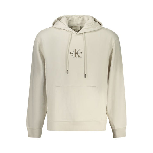 Beige Cotton Men's Hoodie
