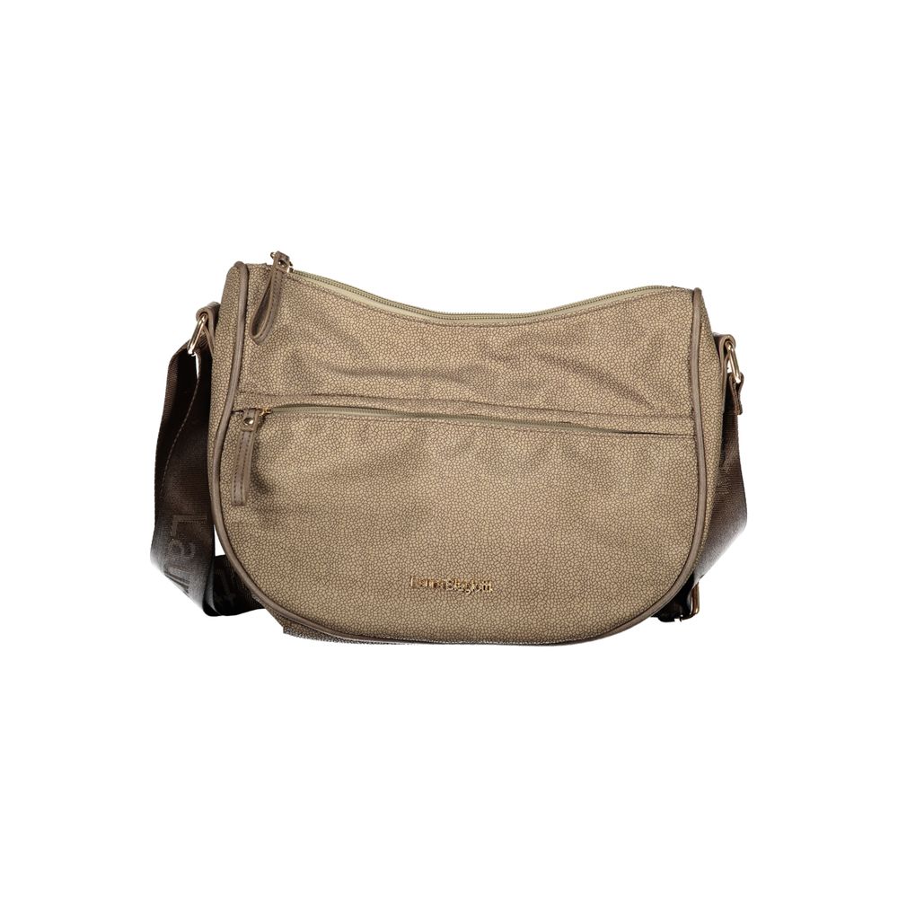 Beige Polyester Women's Shoulder Bag