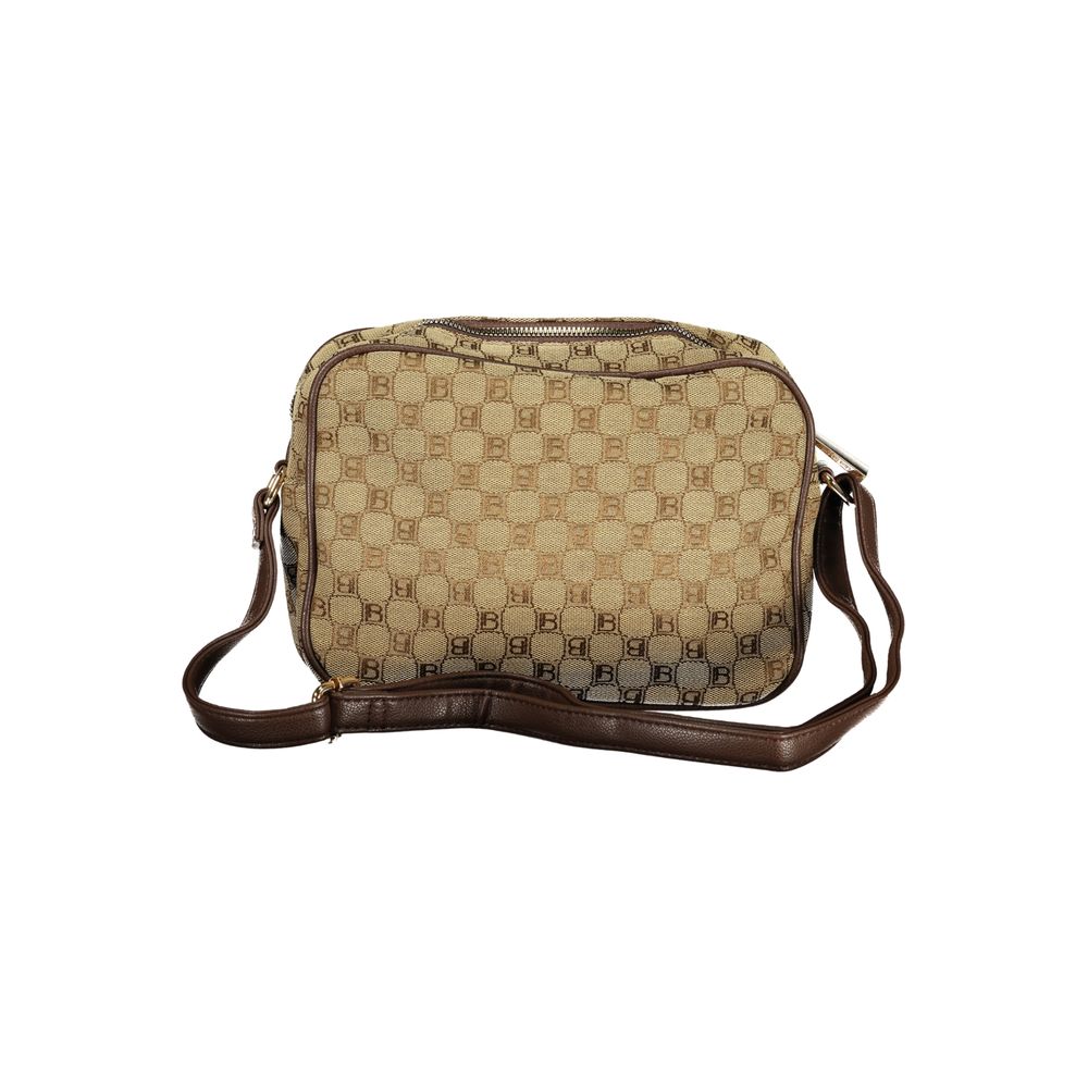 Beige Polyester Women's Shoulder Bag