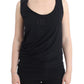 Elegant Black Tank Top with Logo Detail