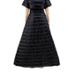Black Polyamide Long Skirt