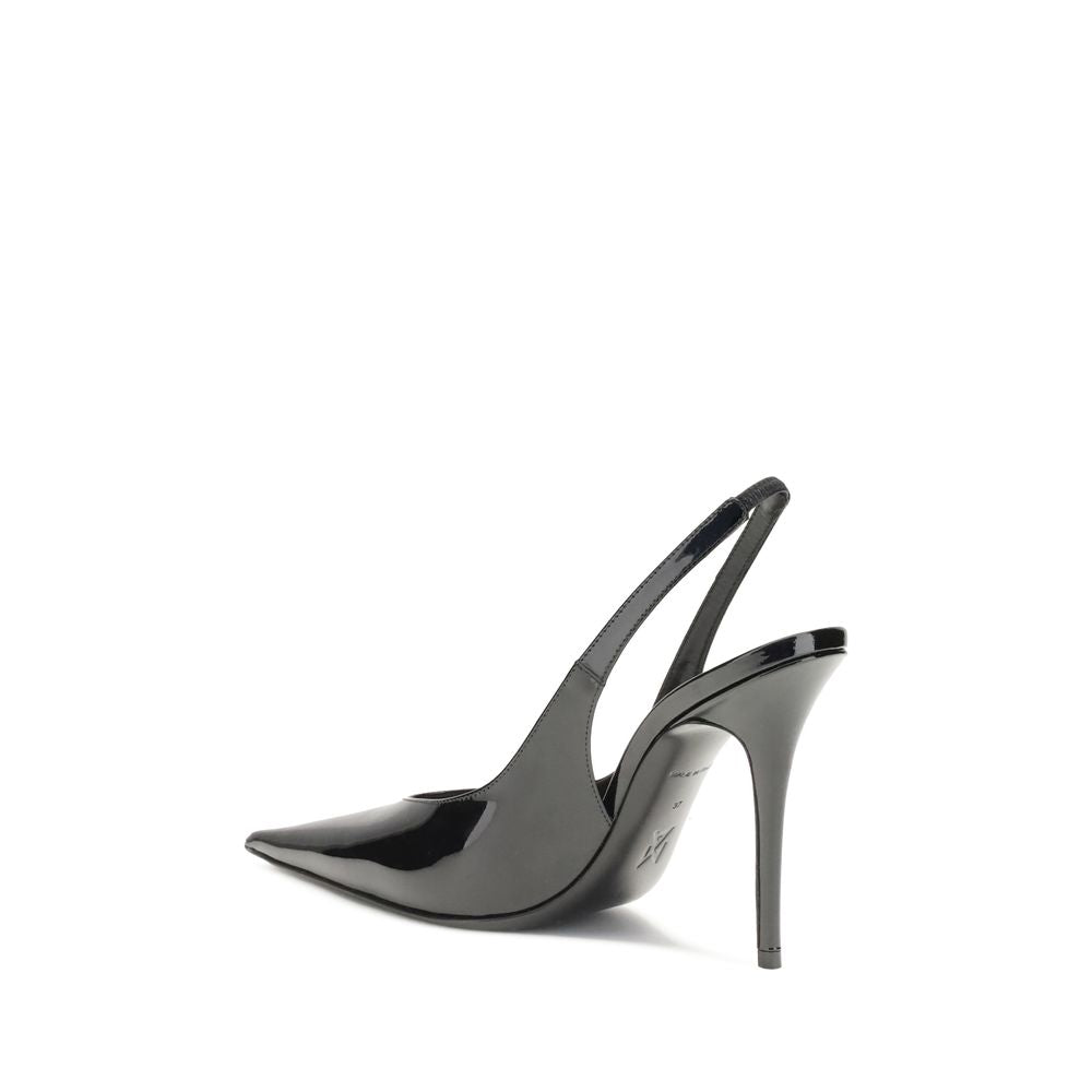 Black Leather Pumps
