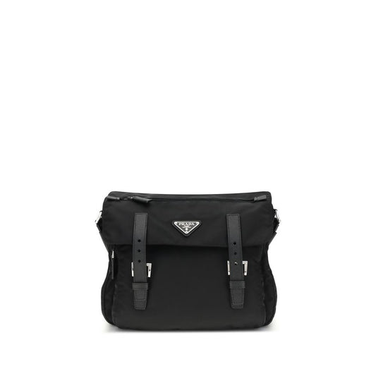 Black Polyamide Shoulder Bag