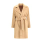 Beige Fleece Wool Coat