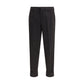 Black Cotton Casual Pants