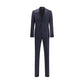 Blue Fleece Wool Two-Piece Suit