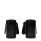 Black Leather Platform Sandals