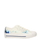Beige Fabric Low Top Sneakers