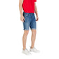 Blue Cotton Bermuda Shorts