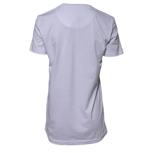 White Cotton Goodluck 2023 Crew Neck T-shirt