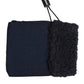 Black Polyester Logo Plaque Men One Size Wristband