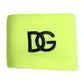 Yellow Green Silk DG Logo Men Wristband
