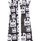 Black White DG Logo Elbow Length Mitten Gloves