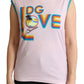 Multicolor DG Love Cotton Round Neck Tank Tops