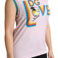 Multicolor DG Love Cotton Round Neck Tank Tops