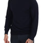 Black Wool Crewneck Pullover Sweatshirt Sweater