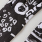 Black White DG Logo Elbow Length Mitten Gloves