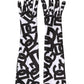 Black White DG Logo Elbow Length Mitten Gloves