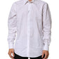 White Cotton Collared Long Sleeve Men Dress Shirt