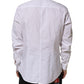 White Cotton Collared Long Sleeve Men Dress Shirt