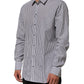 Black White Stripes Men GOLD Dress Shirt
