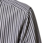 Black White Stripes Men GOLD Dress Shirt