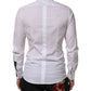White Logo Cotton Collared GOLD Dress Shirt