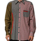 Multicolor Cotton Collared Checkered Shirt